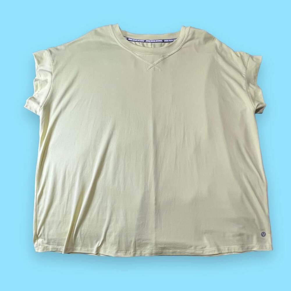 Livi For Lane Bryant T-Shirt Size 14/16 Yellow Activewear